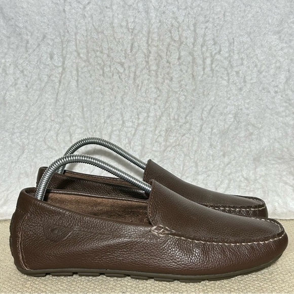 Sperry Mens Brown Leather Wave Driver SlipOn Driving Moccasins Shoes SZ 9 - Picture 1 of 11